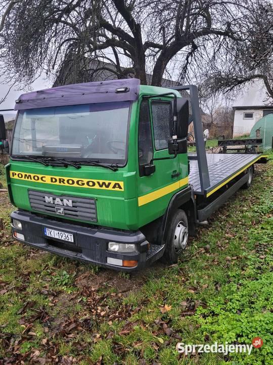 Man 12180 l2000 pomoc drogowa autolaweta 12dmc manualna Miedziana Góra