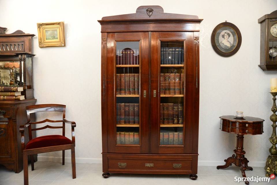 BIBLIOTEKA SECESYJNA 1920r RENOWACJI SYGNOWANA opolskie Nysa sprzedam