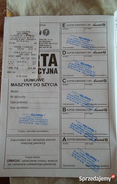 MASZYNA DO SZYCIA Łucznik 420 Kończewice