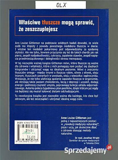 JEDZ TŁUSZCZE I CHUDNIJ Czyli spożycie ISBN 8386170719 śląskie Chorzów