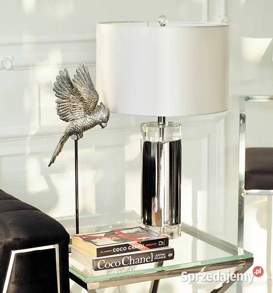 Lampa stołowa glamour luksusowa stalowa duża Warszawa