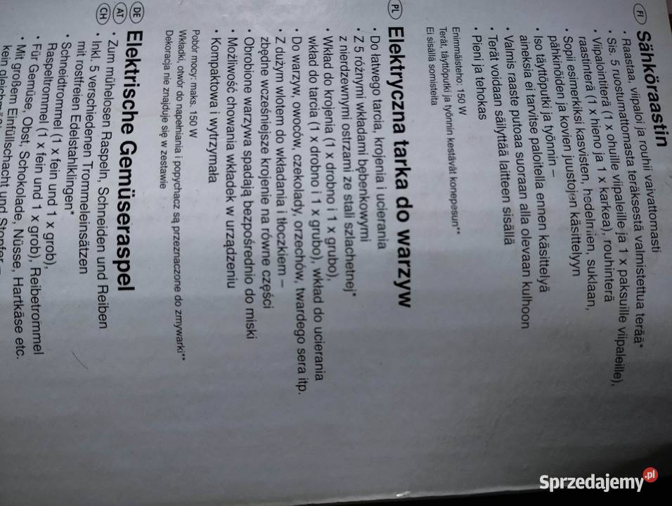 NOWA Szatkownica silvercrest 150w wielkopolskie sprzedam