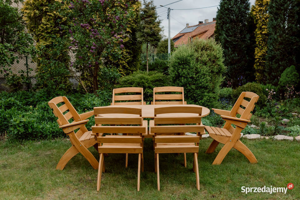 Meble ogrodowe drewniane składane typ X wersja 2