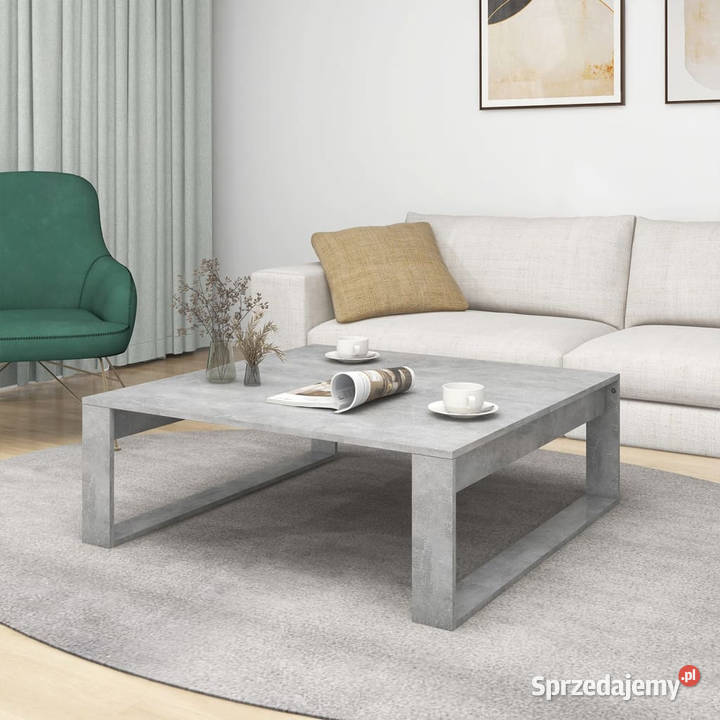 Stolik kawowy szarość betonu 100x100x35 WM808634 Warszawa