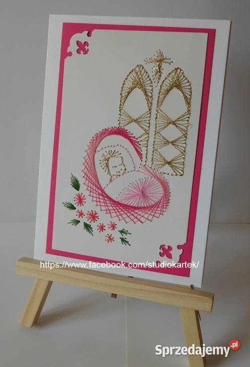 Zaproszenia I Komunia Św I Chrzest handmade Rękodzieło Białystok