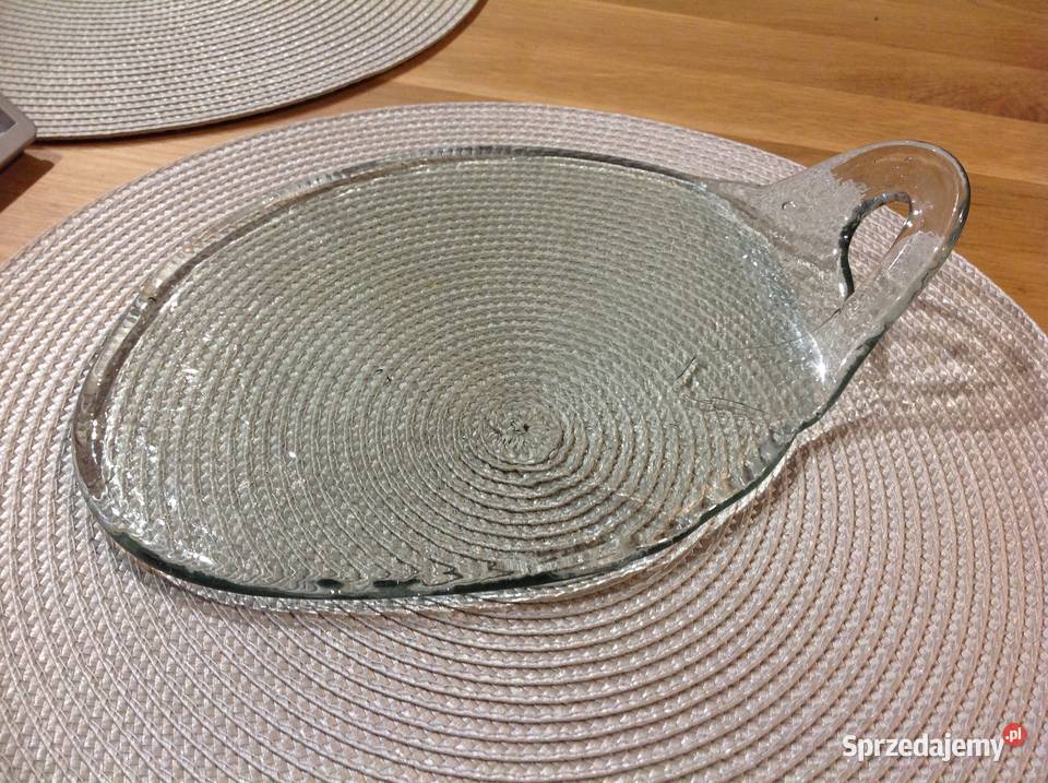 Talerz Szklany Do Serwowania Deska Vintage Talerze i talerzyki Nowa Sól