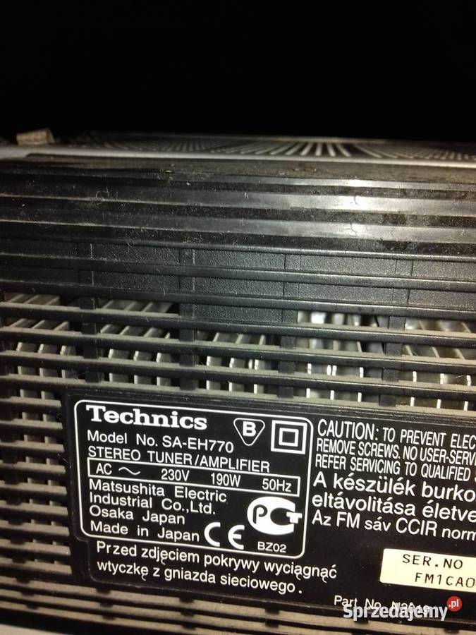 Wieża Technics Stereo Sound SHEH 770 podkarpackie Lubenia