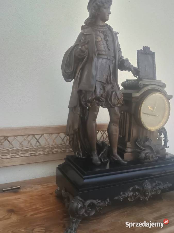 Kominkowy zegar marmurowy francuski Rzeszów