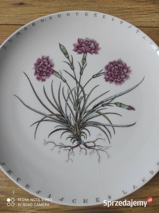 Cztery różne talerze sygnowana porcelana Legnica