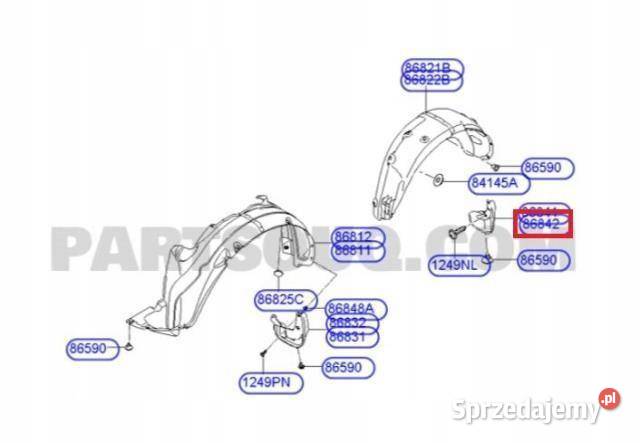 CHLAPACZ PRAWY TYŁ SANTA FE 0609 868802B000 lubelskie