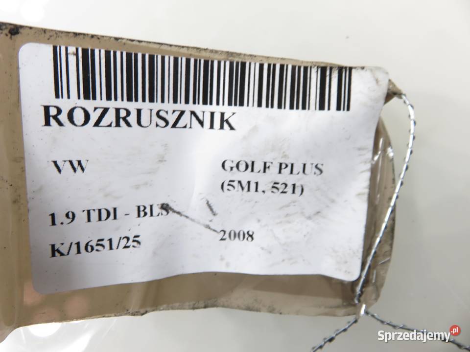 ROZRUSZNIK VW GOLF PLUS 19 TDI 02Z911023H sprzedam