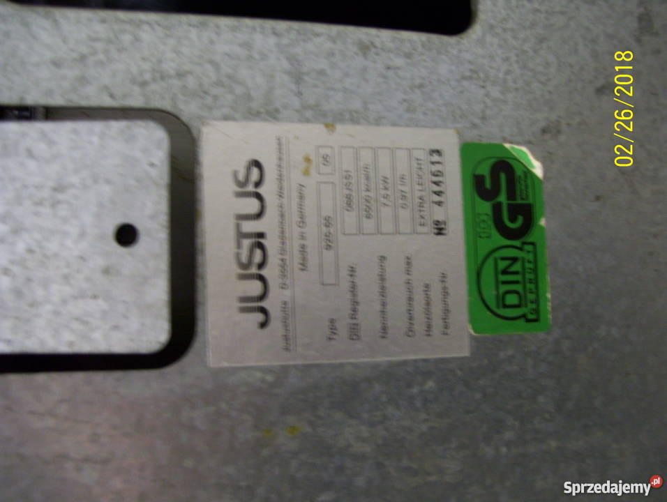 Piecyk kominek koza na olej opałowy 75 kW Łask