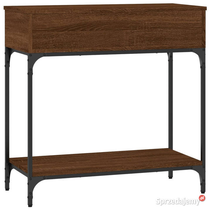 Stolik konsolowy brązowy dąb 75x345x75 WM833402 Warszawa sprzedam