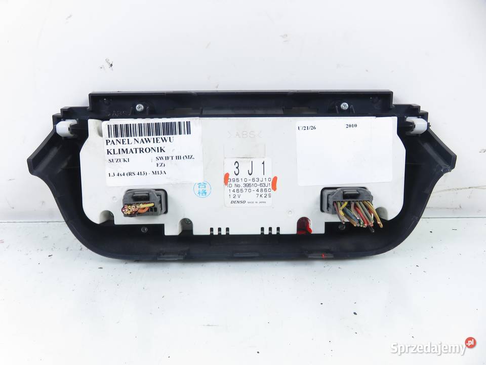 KLIMATRONIK SUZUKI SWIFT III MZ EZ 3951063J10 Panele sterowania, przełączniki