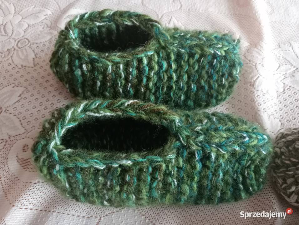 2 pary kapci 3842papcie bambosze wełniaczki Złotów