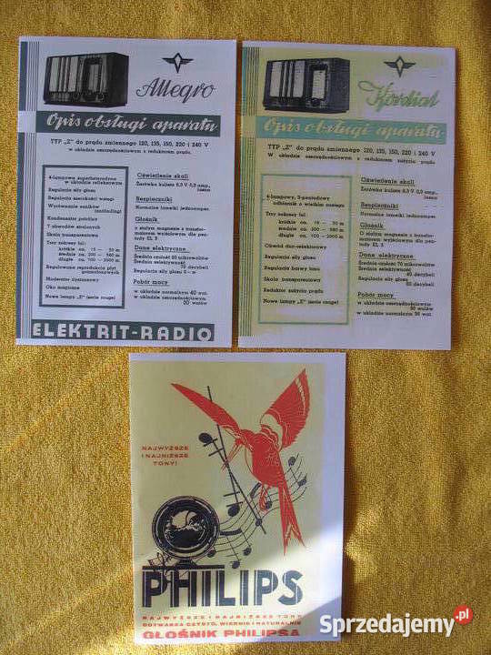 Instrukcje obsługi radioodbiorników łódzkie Bełchatów sprzedam