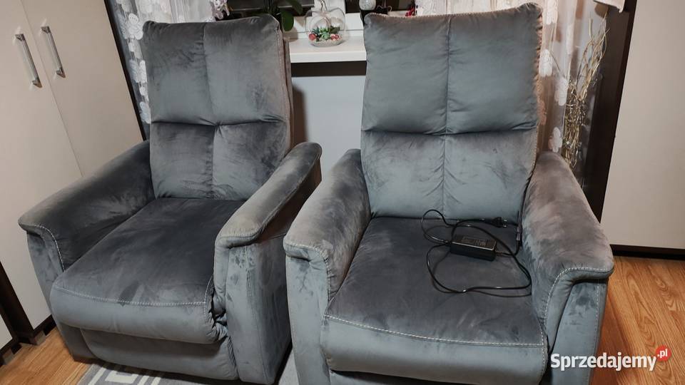Fotele rozkładane elektrycznie KOMPLET Fotele Meble dolnośląskie
