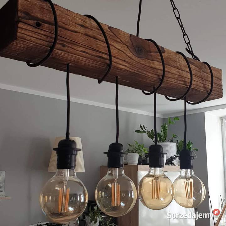 Lampa wisząca stara belka retro vintage Wrocław