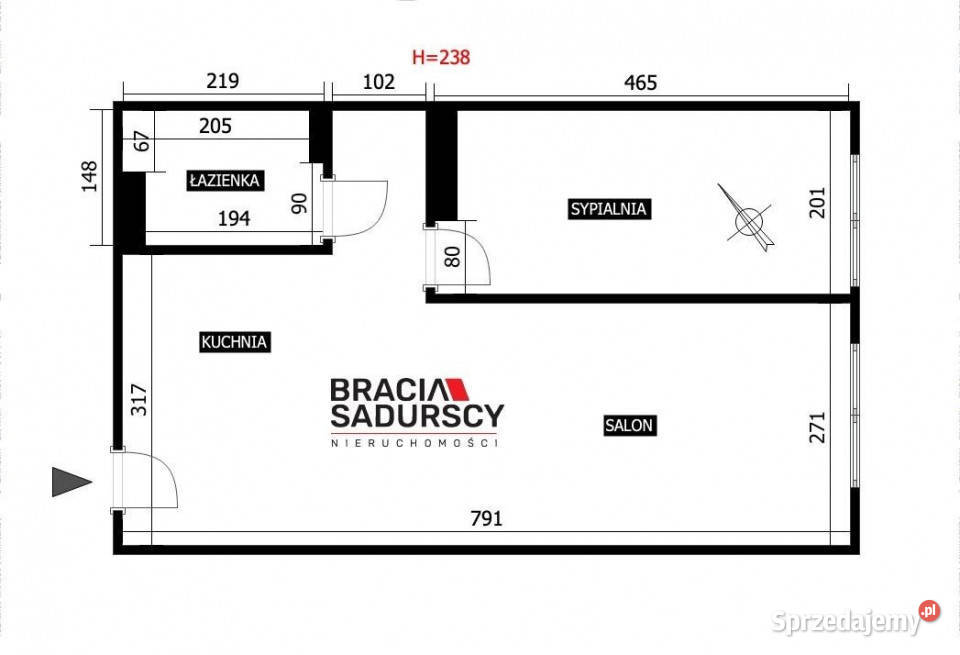 sprzedaży mieszkania 37m2 2 pok Kraków os własność