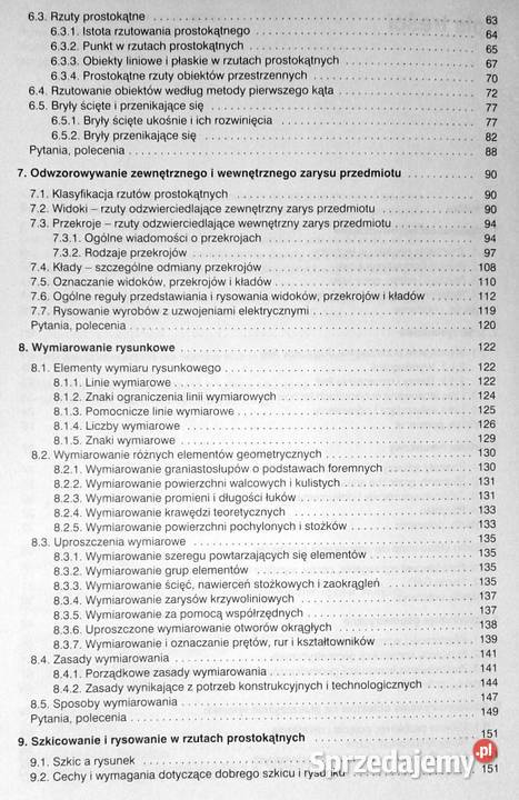 Rysunek techniczny mechaników Podręcznik Tadeusz lubelskie Chełm