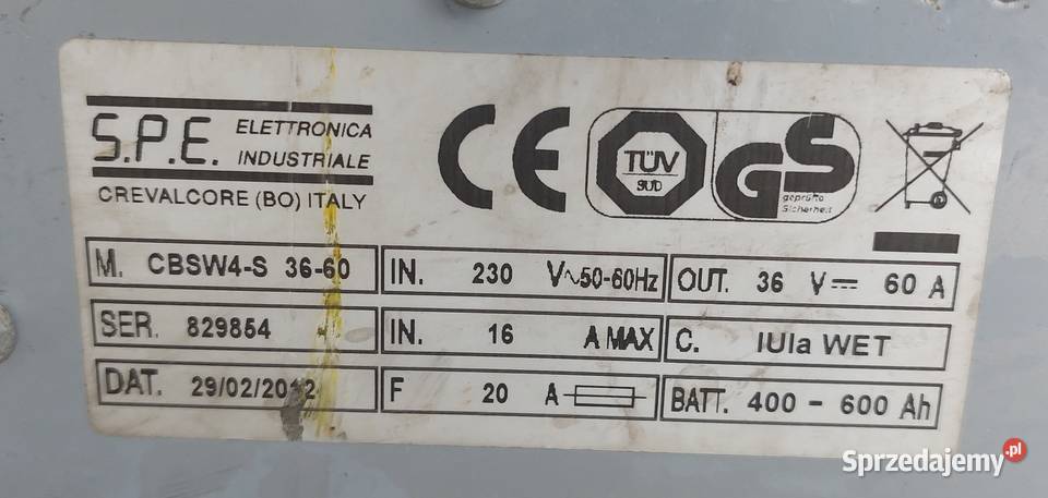 Ładowarka prostownik 36V 60A Elektronica lubuskie Gorzów Wielkopolski