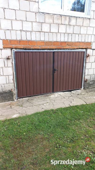 Brama garażowa dwuskrzydłowa stelaż profil nie