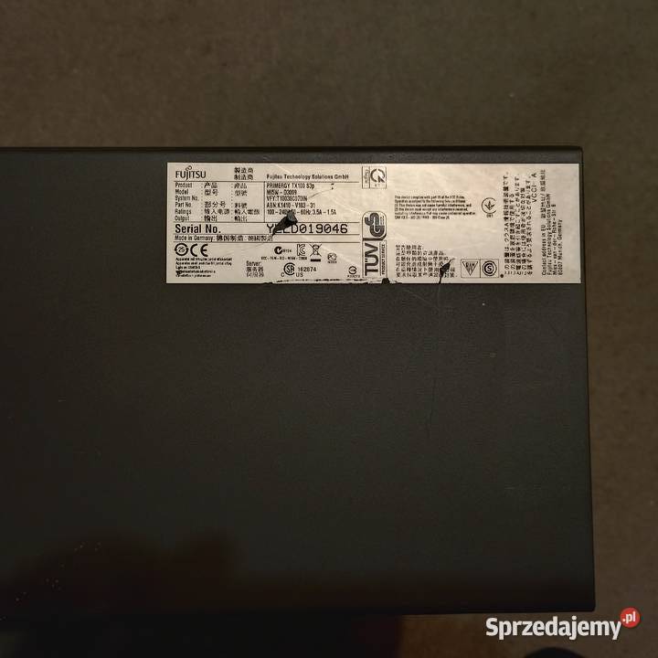 Fujitsu Primergy TX100 S3 MT Xeon E31220 v2 8GB Kąkolewnica Wschodnia sprzedam