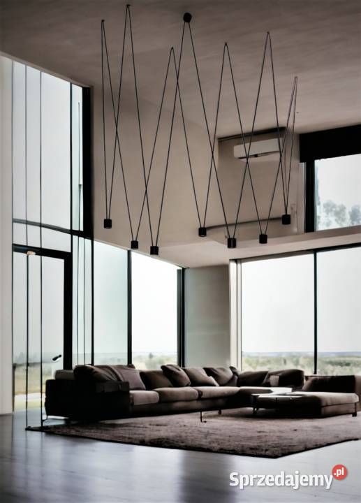 Nowoczesna długa lampa wisząca na skośny sufit Rzeszów sprzedam