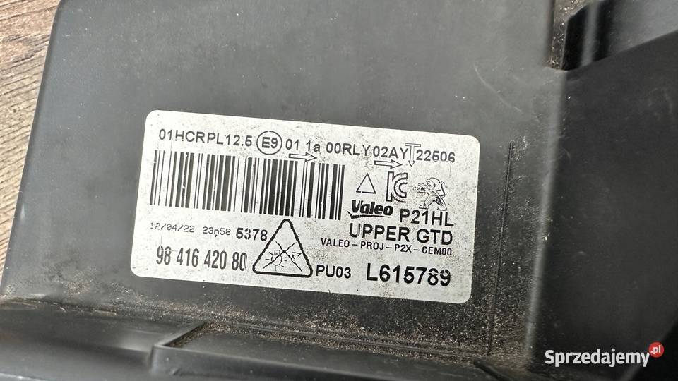 PEUGEOT 208 II 2 2019 R FULL LED LEWA 9841642080 Gorzów Wielkopolski