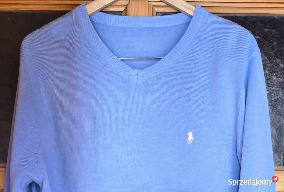 Ralph lauren L sweter niebieski bawełna L 100 Warszawa