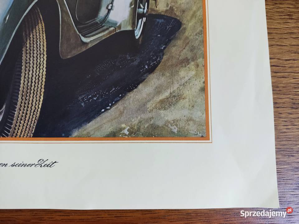 Plakat kolekcjonerski BMW 328 z 1938 roku Głuchołazy
