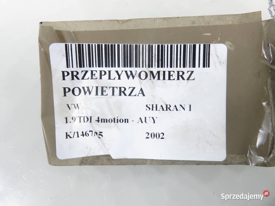 PRZEPŁYWOMIERZ VW SHARAN I 19 TDI F00C2G2056