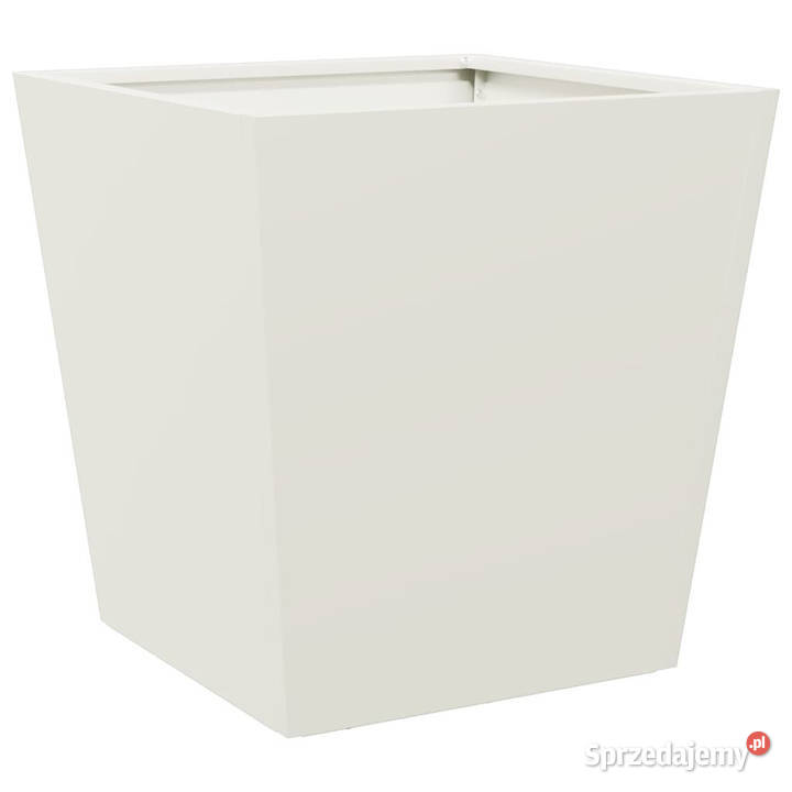 Donice ogrodowe 2 białe 40x40x40 stalowe Warszawa sprzedam