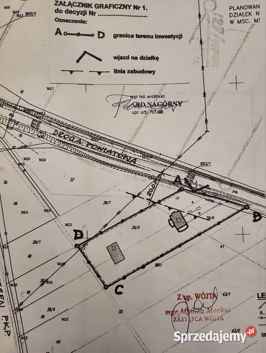 Działka Warunki Zabudowy 27 a 4 Sandomierza Góry gaz Sandomierz