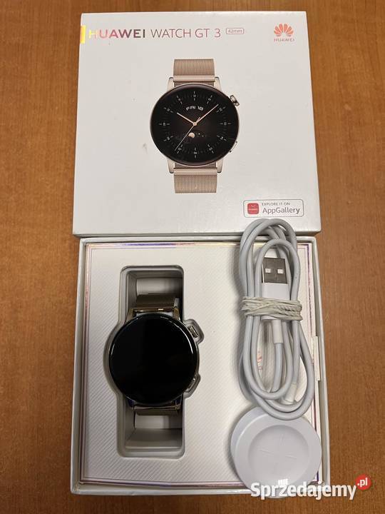 Smartwatch Huawei Watch GT 3 złoty Komplet