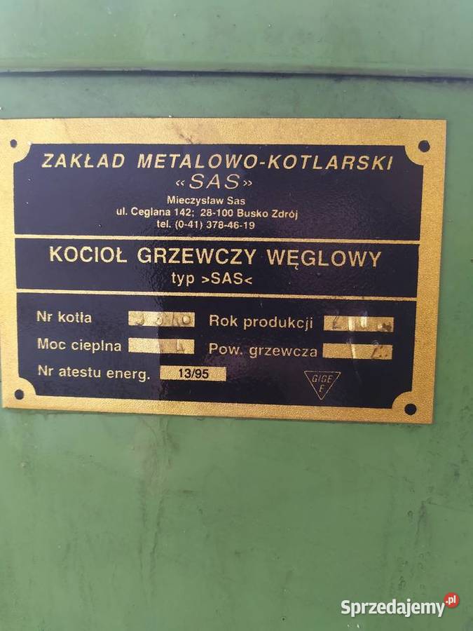Piec węglowy SAS z dmuchawą i sterownikiem lubelskie Urszulin