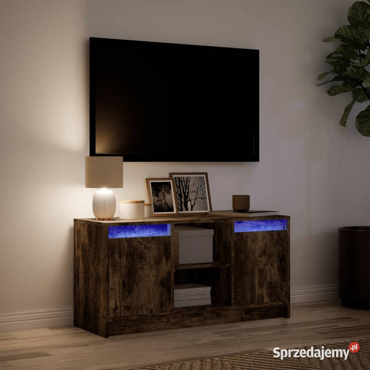 Szafka pod TV z LED przydymiony dąb 100x34x50 sprzedam