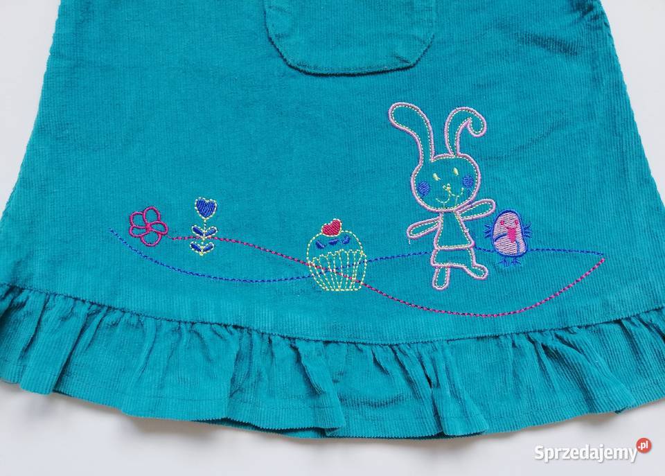 Nowa sukienka sztruksowa ogrodniczka Niebieski dziewczynka śląskie Katowice