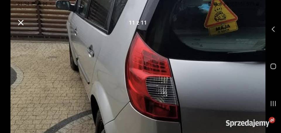 Renault Scenic II 15 dci 2007r dobrze wyposażone elektrochrom. lusterko wst. Scenic śląskie Sosnowiec