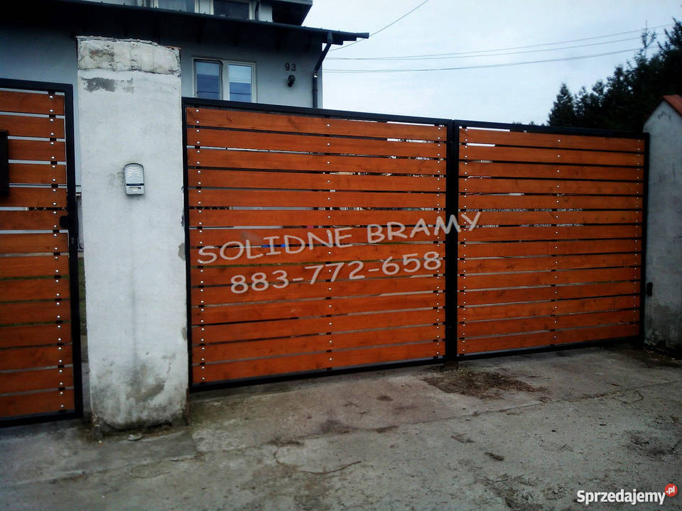 Brama dwuskrzydłowa 4m z furtą 1m Wypełnienie Ogrodzenia i bramy Warszawa