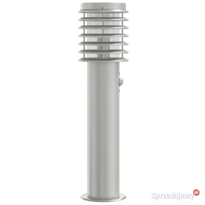 Lampa ogrodowa na słupku z czujnikiem srebrna 60 Pozostałe Warszawa