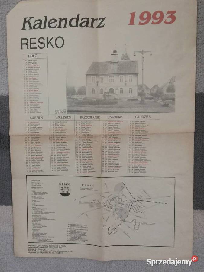 324 Kalendarz Ścienny Resko Szczecin