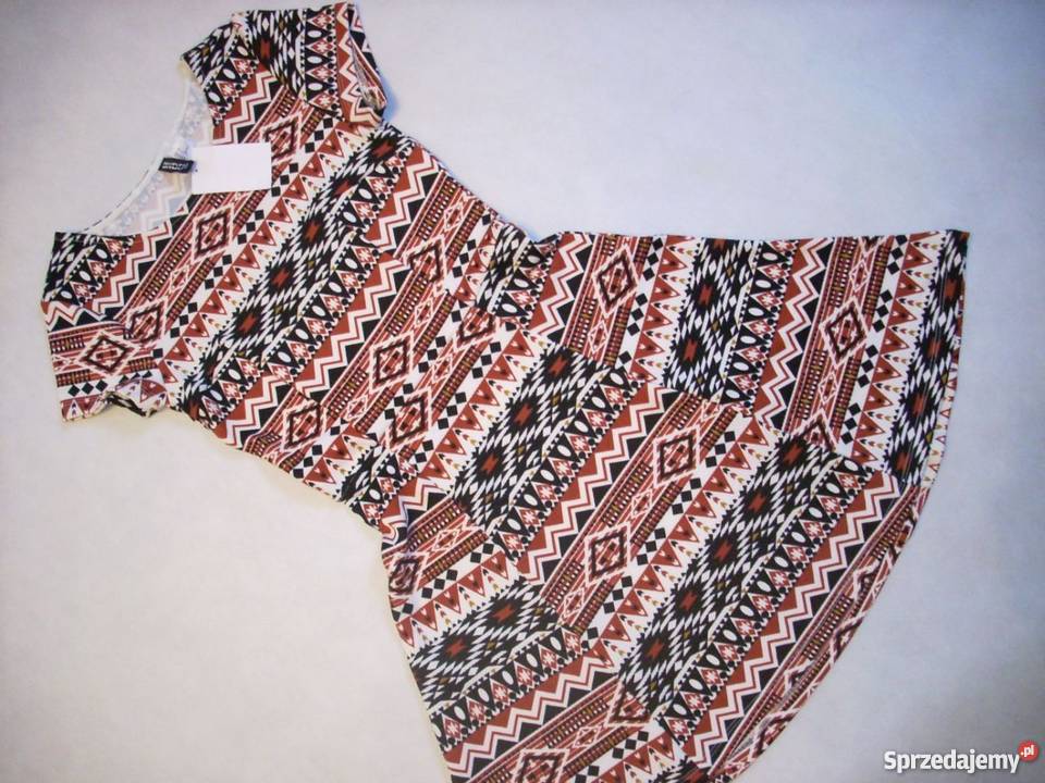 HM sukienka aztecki wzór jersey NOWA 32 małopolskie Nowy Sącz