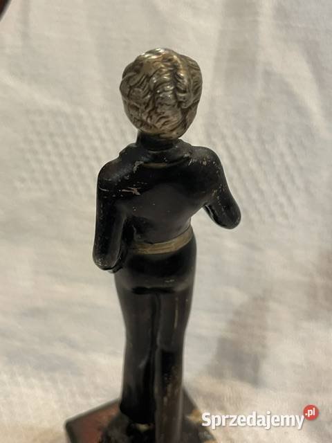Metalowa figurka Art Dco elegancka postać na Kraków
