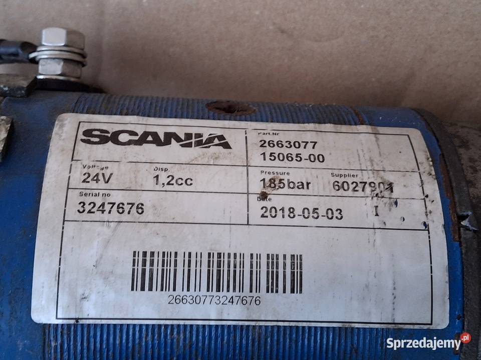 SCANIA R S POMPA HYDRAULICZNA WSPOMAGANIA UKŁADU lubuskie Bieleń sprzedam