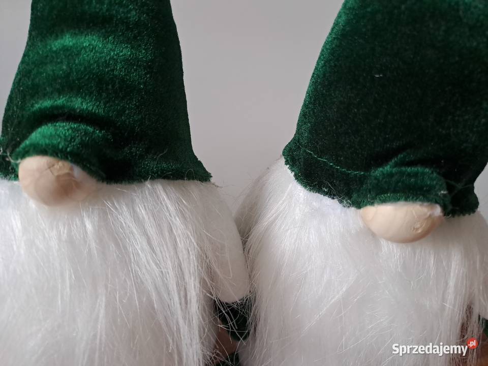2x Skrzat Gnom Krasnal biały z zieloną czapką 27 mazowieckie Warszawa sprzedam