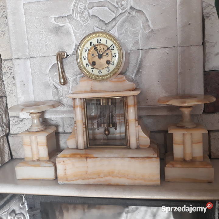 Sprawny zegar marmurowy BROCOT kominkowywahadło dolnośląskie Wrocław sprzedam