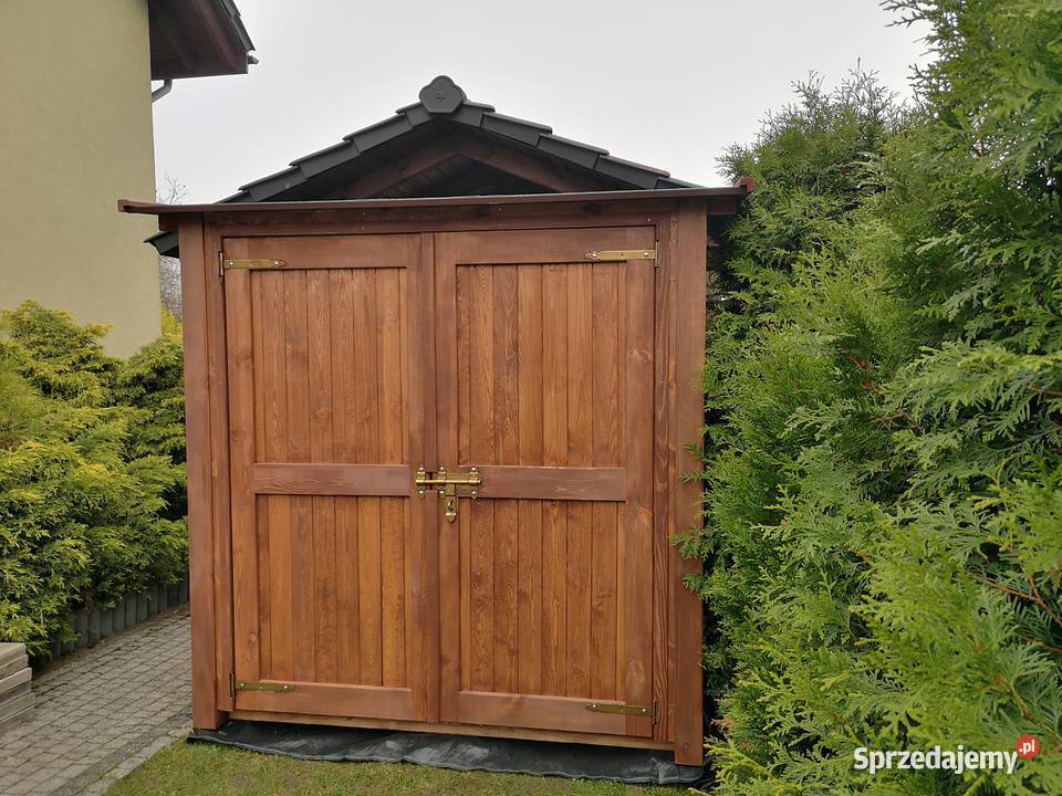 Domek narzędziowy drewniany 2 x 11m z podwójnymi sprzedam