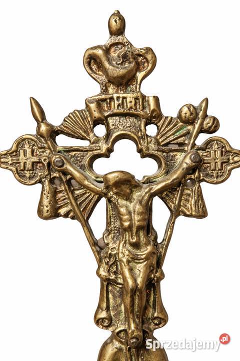 Krzyż mosiężny Antyk Otwock sprzedam