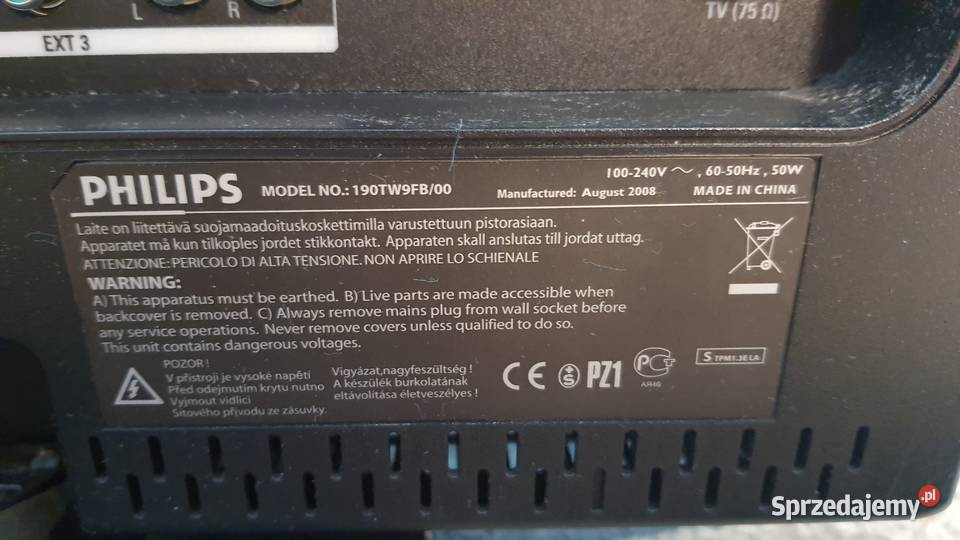 Telewizor Philips LCD 19 190TW9FB tv monitor Kompozyt Telewizory Lublin sprzedam